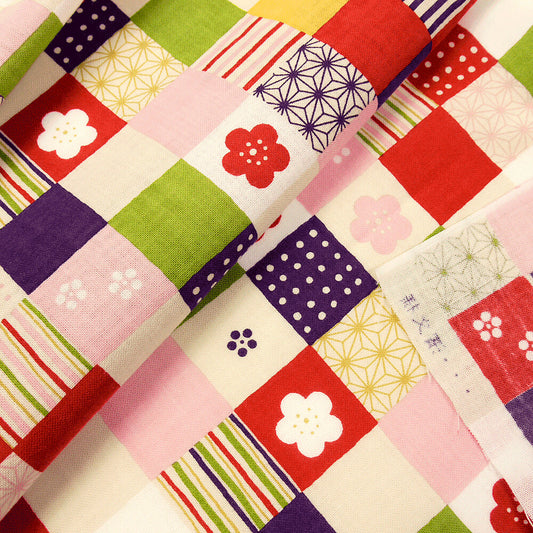 Tenugui "Irodori Ichimatsu Beige"