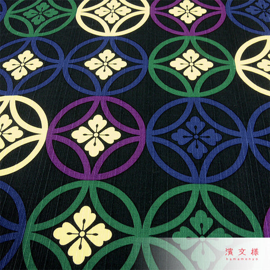 Furoshiki „Iki Shippō Kuro" – Detailansicht 2, HAMAMONYO