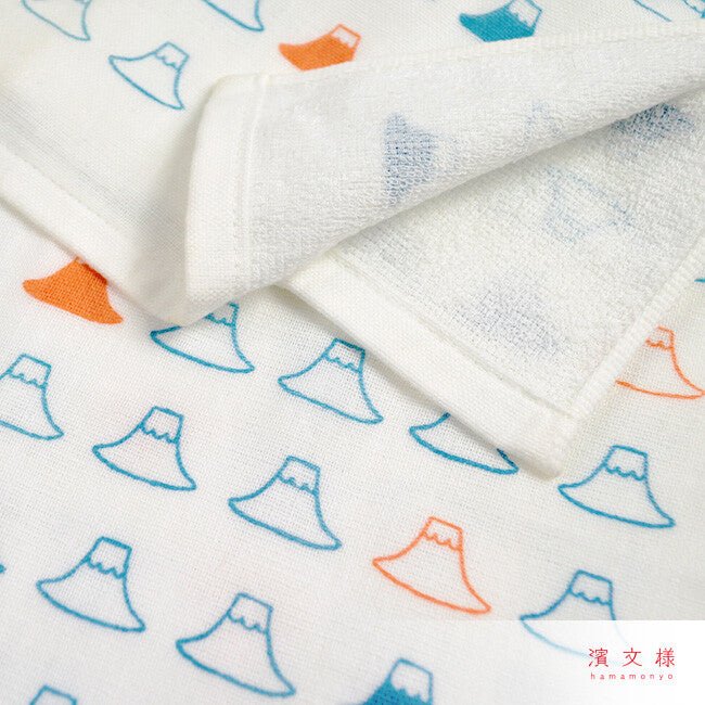 Wa-taoru "Fujisan" – Detailansicht des Motivs, 100 % Baumwolle, Made in Japan
