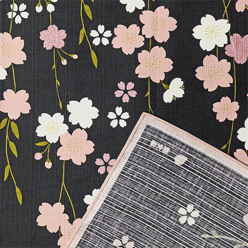 Furoshiki „Shidare Yozakura“ (groß) – Nahaufnahme von Stoff und Muster, traditionelles Furoshiki-Tuch