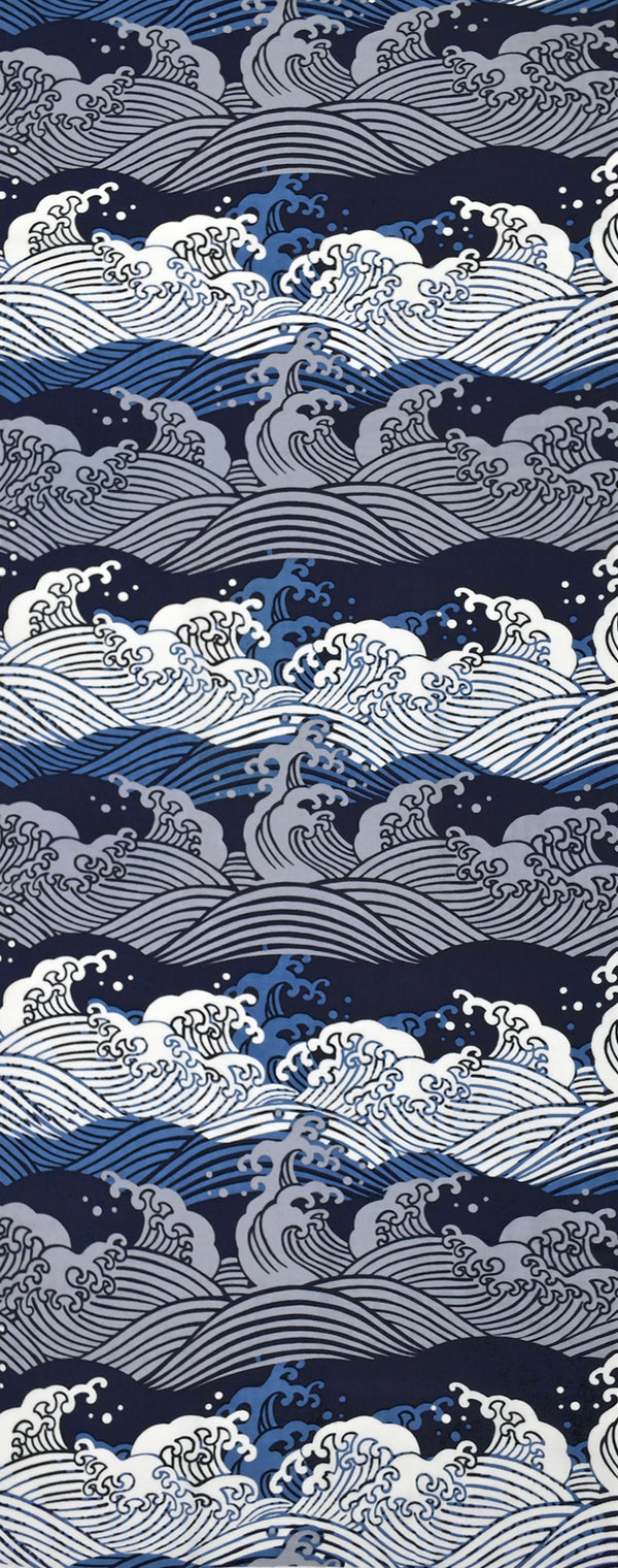 Tenugui Nami No Nami Hamamonyo – Tenugui, 100 % Baumwolle, Made in Japan