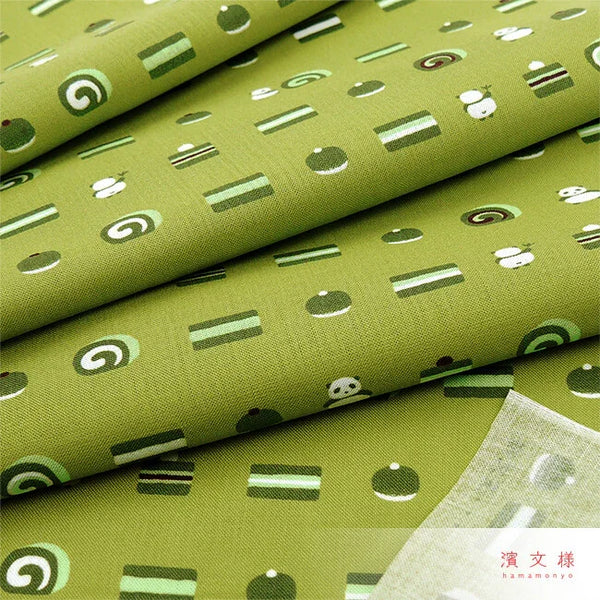 Tenugui Omatcha Gashi Hamamonyo – Tenugui, 100 % Baumwolle, Made in Japan