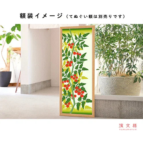 Tenugui Suzunari Puchi Tomato Hamamonyo – Tenugui, 100 % Baumwolle, Made in Japan