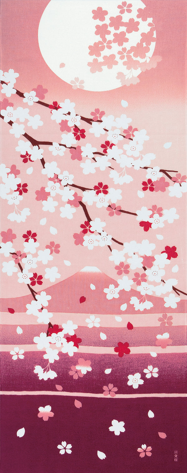 Tenugui Sakura Geshiki Hamamonyo – Tenugui, 100 % Baumwolle, Made in Japan