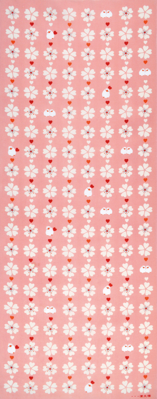 Tenugui Sakura Buncho Hamamonyo – Tenugui, 100 % Baumwolle, Made in Japan