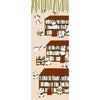 Tenugui Panda Shorin Beige Hamamonyo – Tenugui, 100 % Baumwolle, Made in Japan