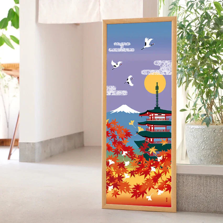 Tenugui Koyo To Fuji Hamamonyo – Tenugui, 100 % Baumwolle, Made in Japan