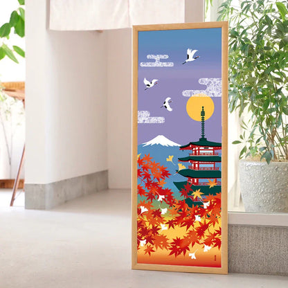 Tenugui Koyo To Fuji Hamamonyo – Tenugui, 100 % Baumwolle, Made in Japan