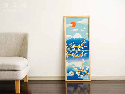 Tenugui Sakasa Fuji Hamamonyo – Tenugui, 100 % Baumwolle, Made in Japan