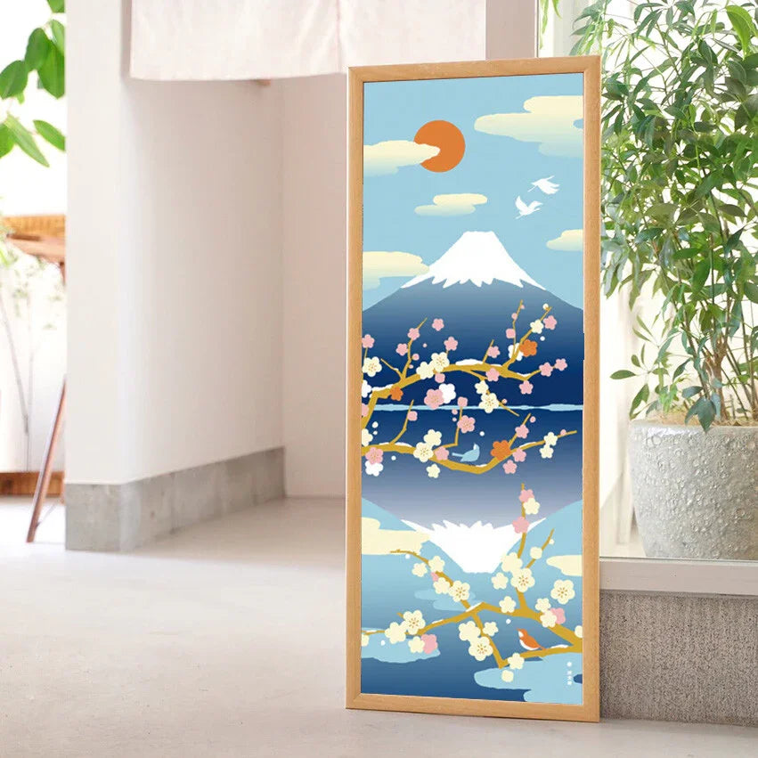 Tenugui Sakasa Fuji Hamamonyo – Tenugui, 100 % Baumwolle, Made in Japan