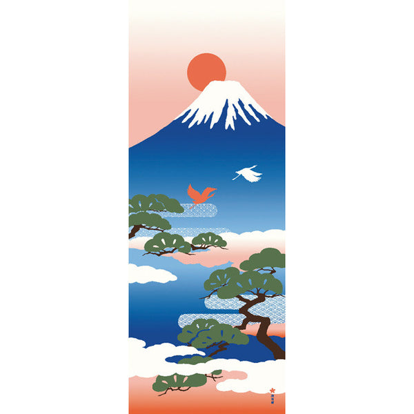 Tenugui Fuji To Matsu Hamamonyo – Tenugui, 100 % Baumwolle, Made in Japan