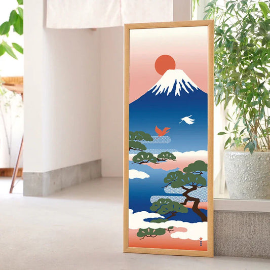 Tenugui Fuji To Matsu Hamamonyo – Tenugui, 100 % Baumwolle, Made in Japan