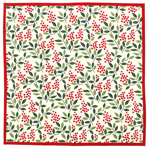 Furoshiki "Nanten zukushi Aka" (klein)
