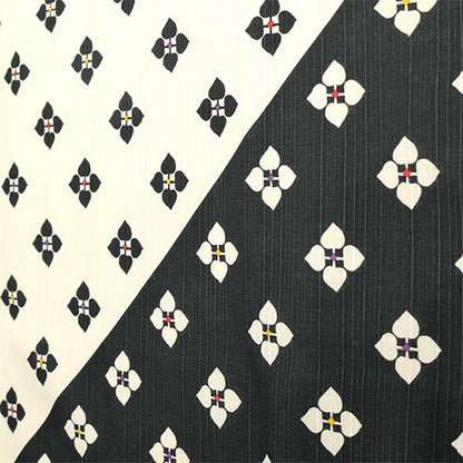 Furoshiki „Yotsuba Komon Kuro" – Detailansicht 2, HAMAMONYO