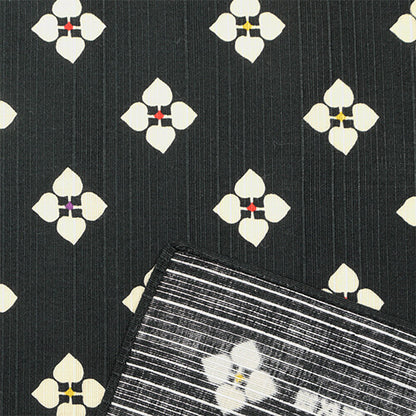 Furoshiki „Yotsuba Komon Kuro" – Detailansicht 3, HAMAMONYO
