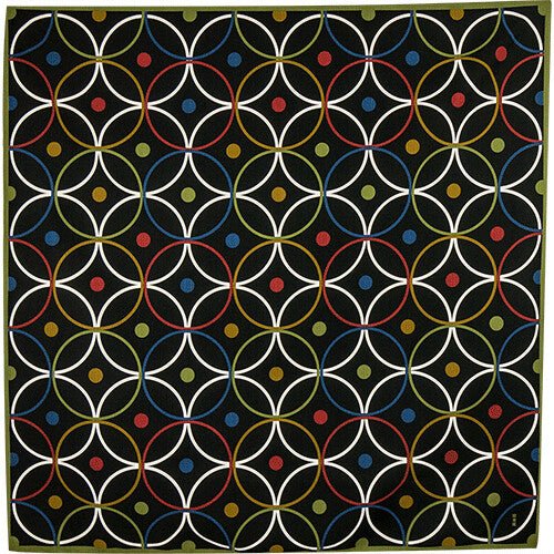 Furoshiki „Hama Shippou Kuro“ – Hama-Cloisonné in Schwarz auf Baumwoll-Shantung, HAMAMONYO