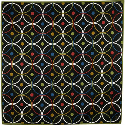 Furoshiki „Hama Shippou Kuro“ – Hama-Cloisonné in Schwarz auf Baumwoll-Shantung, HAMAMONYO