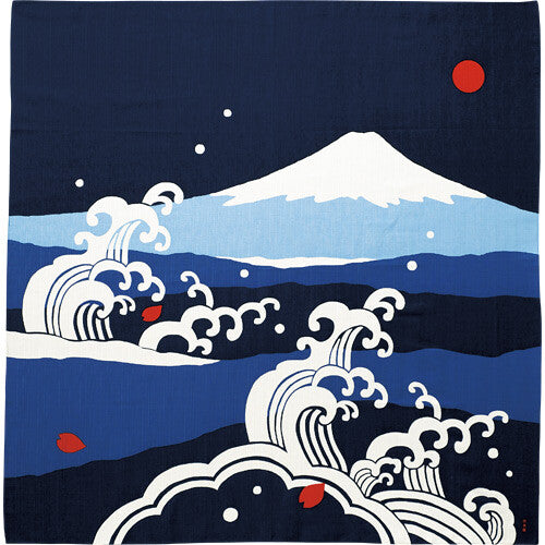 Furoshiki „Fujisan to Ōnami Kon" – Detailansicht 2, HAMAMONYO