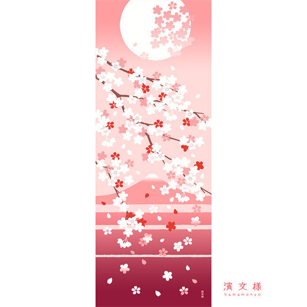Tenugui Sakura Geshiki Hamamonyo – Tenugui, 100 % Baumwolle, Made in Japan