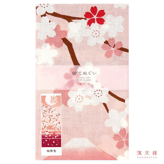 Tenugui Sakura Geshiki Hamamonyo – Tenugui, 100 % Baumwolle, Made in Japan