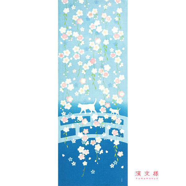 Tenugui Ohanami Sanpo Hamamonyo – Tenugui, 100 % Baumwolle, Made in Japan