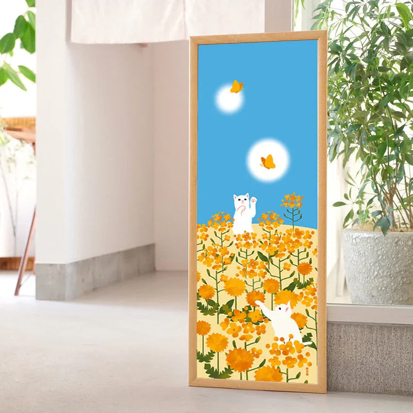 Tenugui Haru To Asobu Hamamonyo – Tenugui, 100 % Baumwolle, Made in Japan