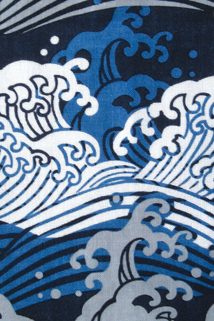 Tenugui Nami No Nami Hamamonyo – Tenugui, 100 % Baumwolle, Made in Japan