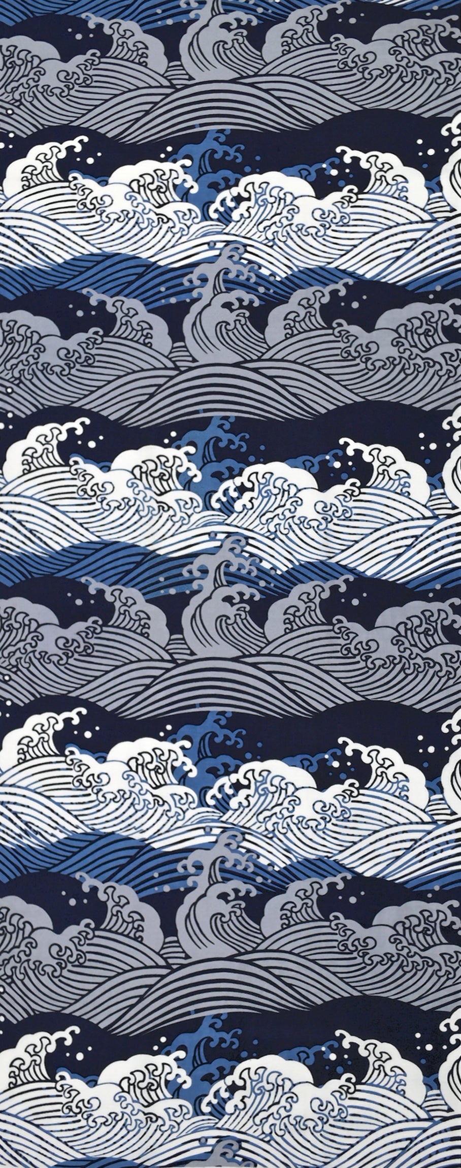 Tenugui Nami No Nami Hamamonyo – Tenugui, 100 % Baumwolle, Made in Japan