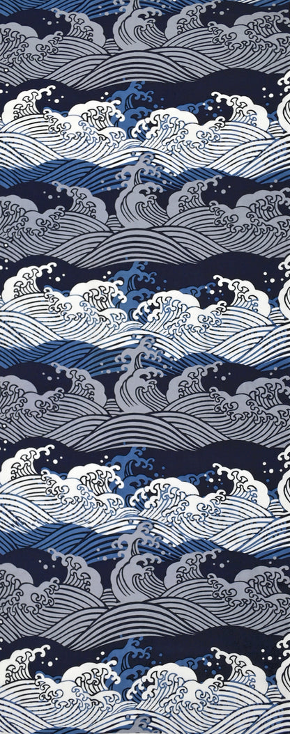 Tenugui Nami No Nami Hamamonyo – Tenugui, 100 % Baumwolle, Made in Japan