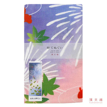 Tenugui Kingyo No Yume Hanabi Hamamonyo – Tenugui, 100 % Baumwolle, Made in Japan