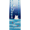 Tenugui Neko To Kingyo No Natsu Hamamonyo – Tenugui, 100 % Baumwolle, Made in Japan