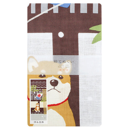 Tenugui Suzumi Mameshiba Hamamonyo – Tenugui, 100 % Baumwolle, Made in Japan