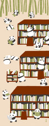 Tenugui Panda Shorin Beige Hamamonyo – Tenugui, 100 % Baumwolle, Made in Japan