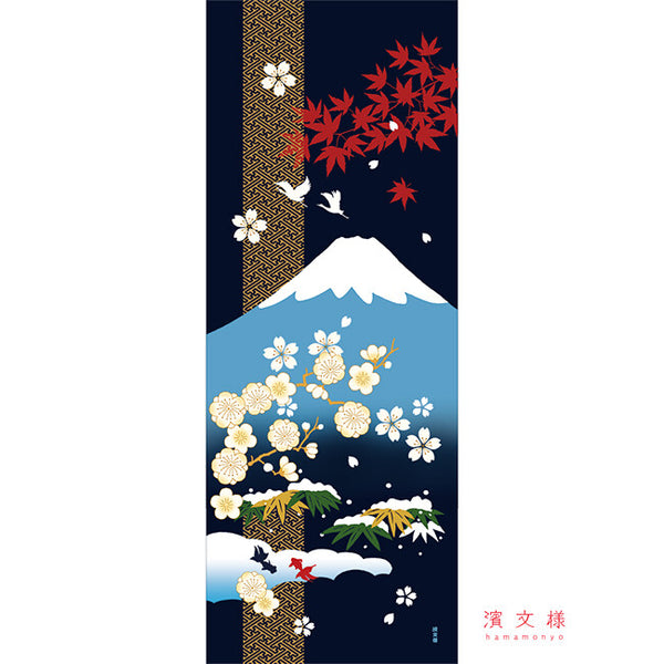 Tenugui Shiki Fujisan Hamamonyo – Tenugui, 100 % Baumwolle, Made in Japan