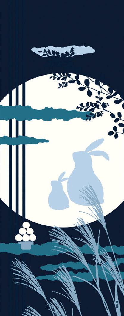 Tenugui Tskikage Usagi Hamamonyo – Tenugui, 100 % Baumwolle, Made in Japan