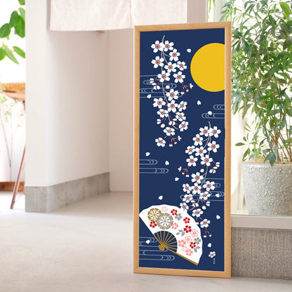 Tenugui Sensakura To Tsukiakari Hamamonyo – Tenugui, 100 % Baumwolle, Made in Japan