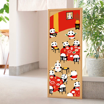 Tenugui Panda Chuka Hanten Hamamonyo – Tenugui, 100 % Baumwolle, Made in Japan