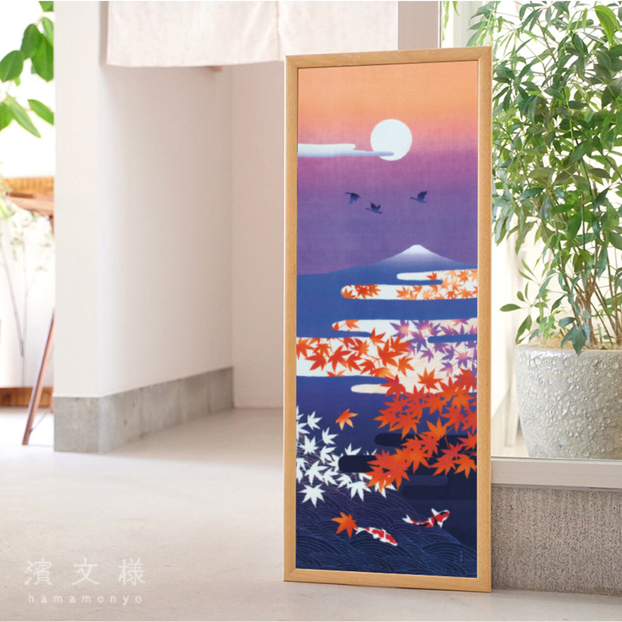 Tenugui Yugure Zuki Hamamonyo – Tenugui, 100 % Baumwolle, Made in Japan