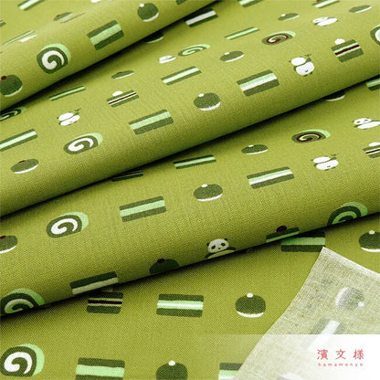 Tenugui Omatcha Gashi Hamamonyo – Tenugui, 100 % Baumwolle, Made in Japan