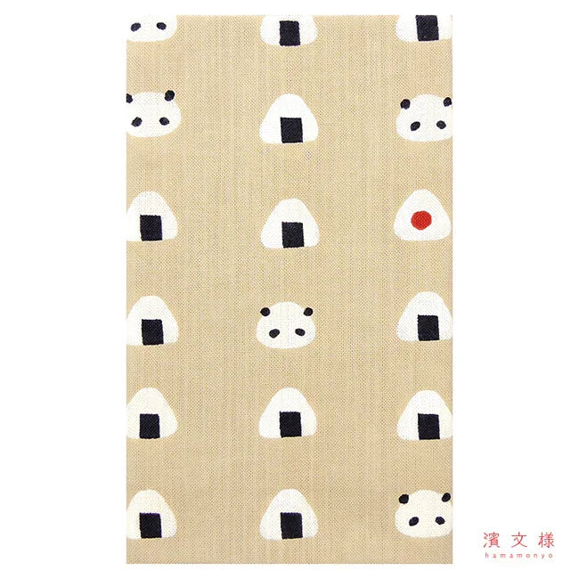 Tenugui Onigiri Panda Hamamonyo – Tenugui, 100 % Baumwolle, Made in Japan