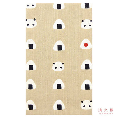 Tenugui Onigiri Panda Hamamonyo – Tenugui, 100 % Baumwolle, Made in Japan