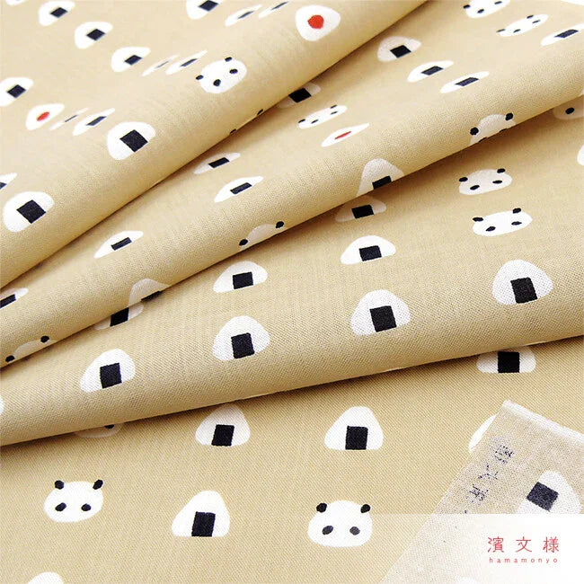 Tenugui Onigiri Panda Hamamonyo – Tenugui, 100 % Baumwolle, Made in Japan