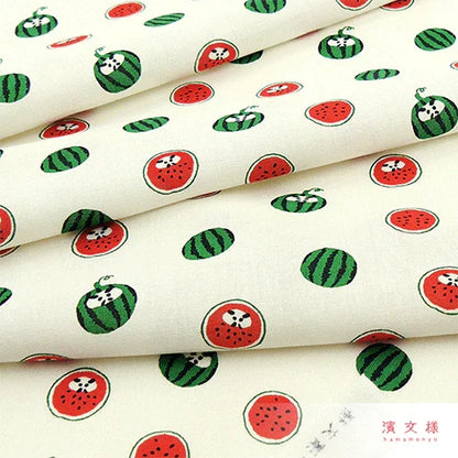 Tenugui Suika Daruma Hamamonyo – Tenugui, 100 % Baumwolle, Made in Japan