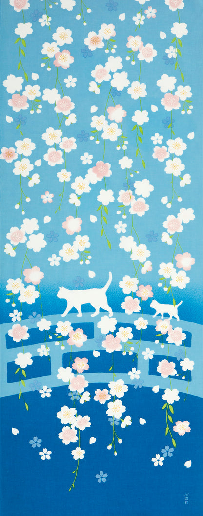 Tenugui Ohanami Sanpo Hamamonyo – Tenugui, 100 % Baumwolle, Made in Japan