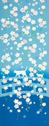 Tenugui Ohanami Sanpo Hamamonyo – Tenugui, 100 % Baumwolle, Made in Japan