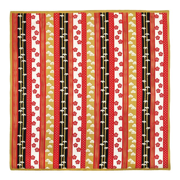 Furoshiki „Shōchikubai Shima“ (groß) – Detailansicht des Motivs, 100 % Baumwolle, Made in Japan
