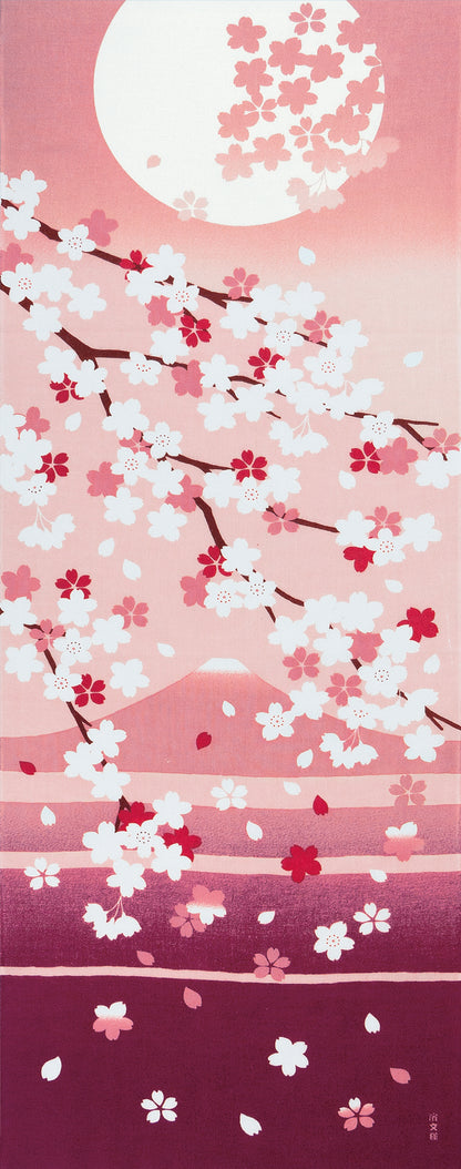 Tenugui Sakura Geshiki Hamamonyo – Tenugui, 100 % Baumwolle, Made in Japan