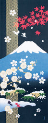 Tenugui Shiki Fujisan Hamamonyo – Tenugui, 100 % Baumwolle, Made in Japan