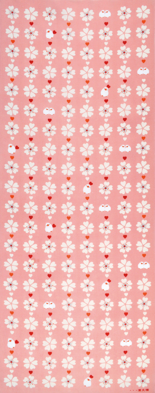 Tenugui Sakura Buncho Hamamonyo – Tenugui, 100 % Baumwolle, Made in Japan