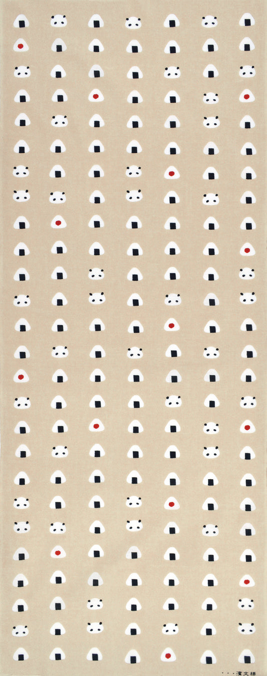 Tenugui Onigiri Panda Hamamonyo – Tenugui, 100 % Baumwolle, Made in Japan
